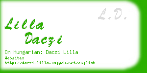 lilla daczi business card